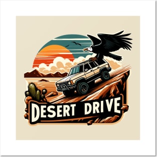 Suv Driving On A Sand Dune, Desert Drive Posters and Art